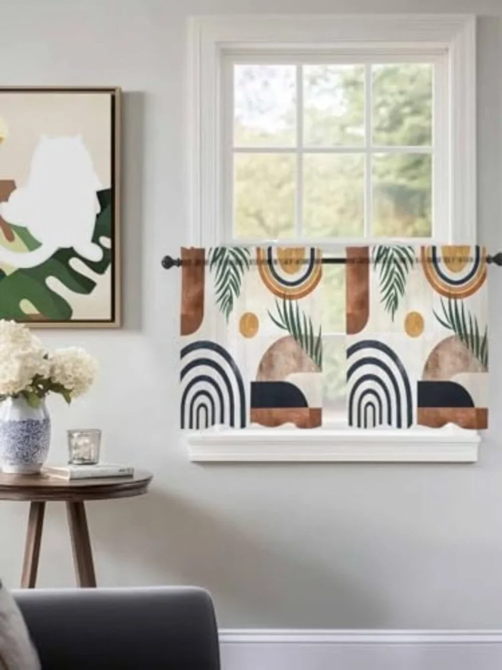 Boho Sheer Kitchen Tier Curtains - 24